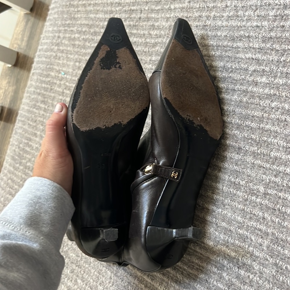 Vintage Chanel Brown Leather Bootie - Picture 11 of 16